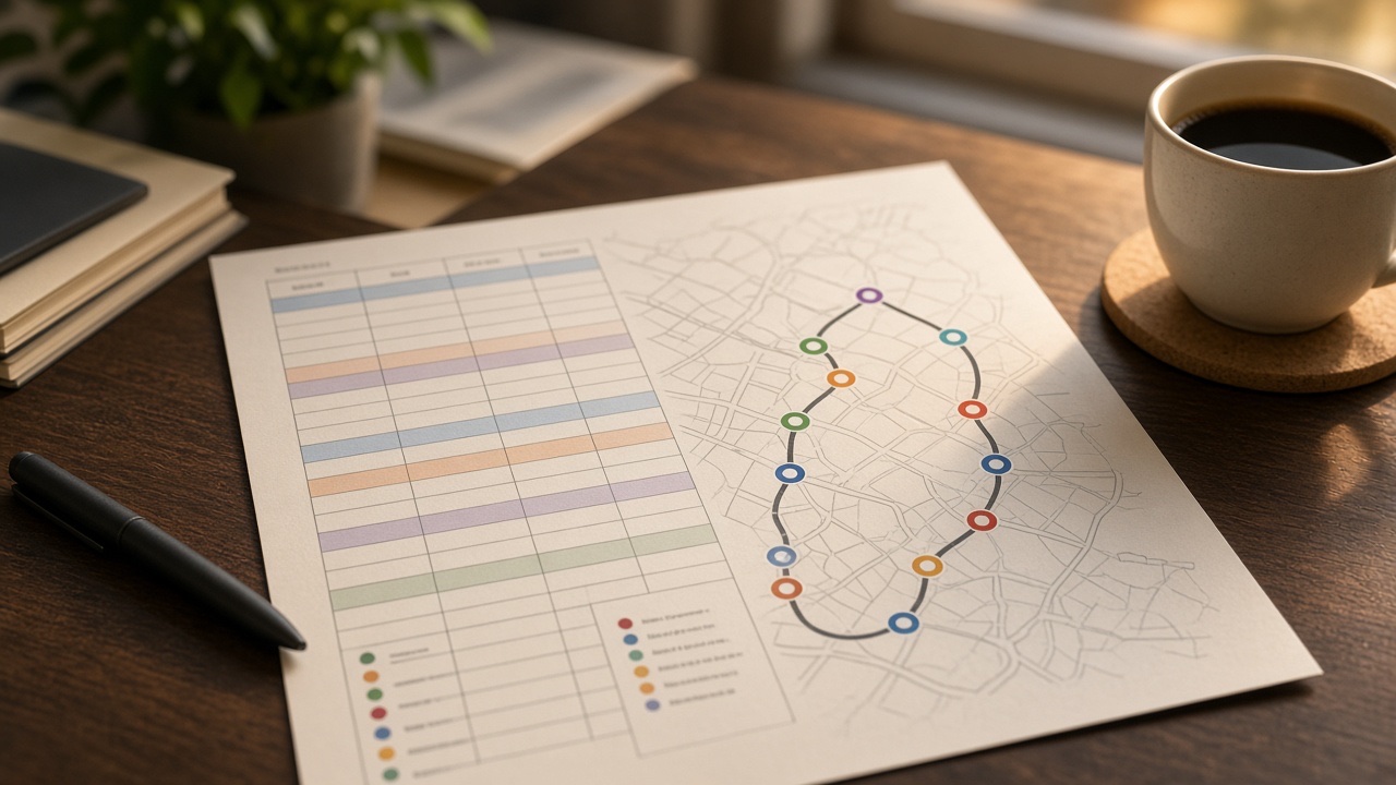 Planificación de itinerario con varios servicios de viajeros